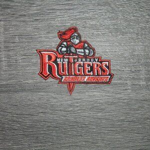 Rutgers Scarlet Knights Vintage Logo Embroidered Iron On Patch 3" x 2.5"
